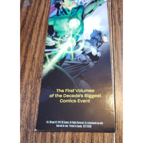 DC Comics The New 52 Crossover Promo Bookmark Checklist Superman Batman JLA - Picture 2 of 6